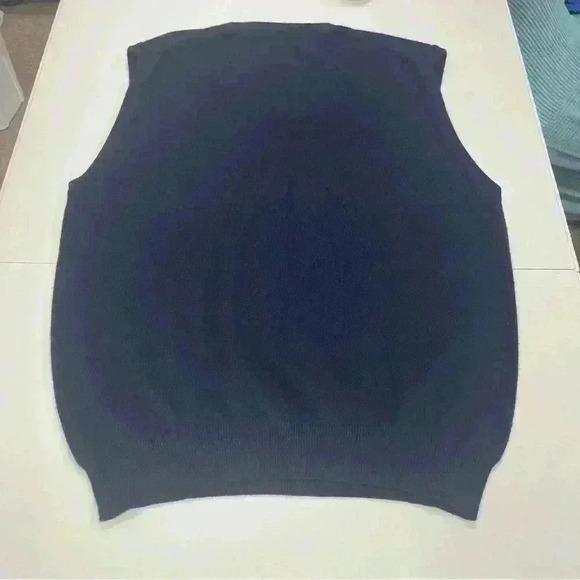 Joseph & Lyman Mens Cashmere Sweaters Vests Sz X- Large Navy Blue V-Neck - Picture 6 of 6